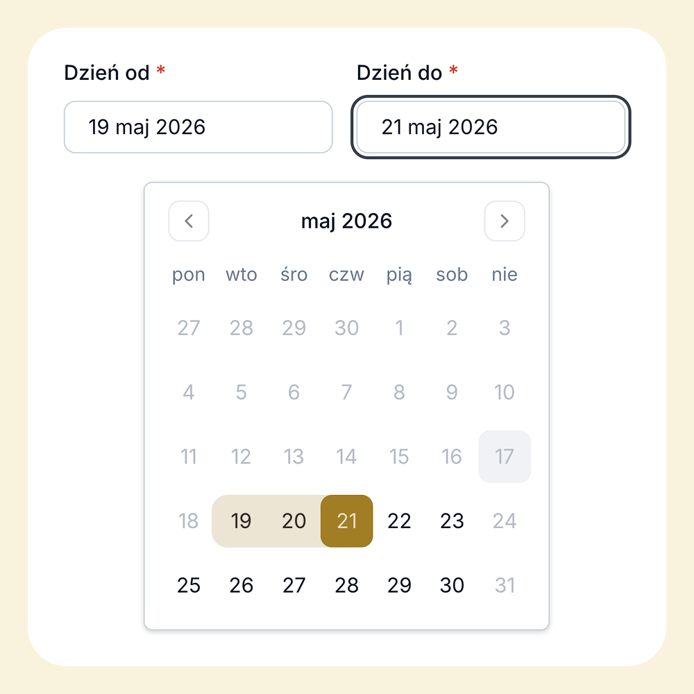 Multi-day bookings